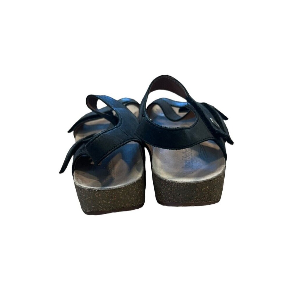 Josef Seibel Tonga 25 Strappy Leather Sandals Size 41/9.5-10 Comfort Cork Sole - Picture 4 of 11